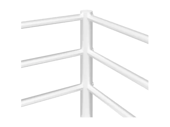 Lit superposé sans matelas blanc 75x190 cm acier
