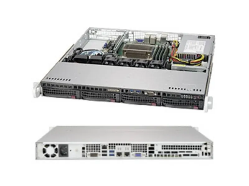 Supermicro SC813M FTQC-350CB2 - Rack-monterbar 1U - ATX - SATA/SAS - hot-swap 350 Watt - sort