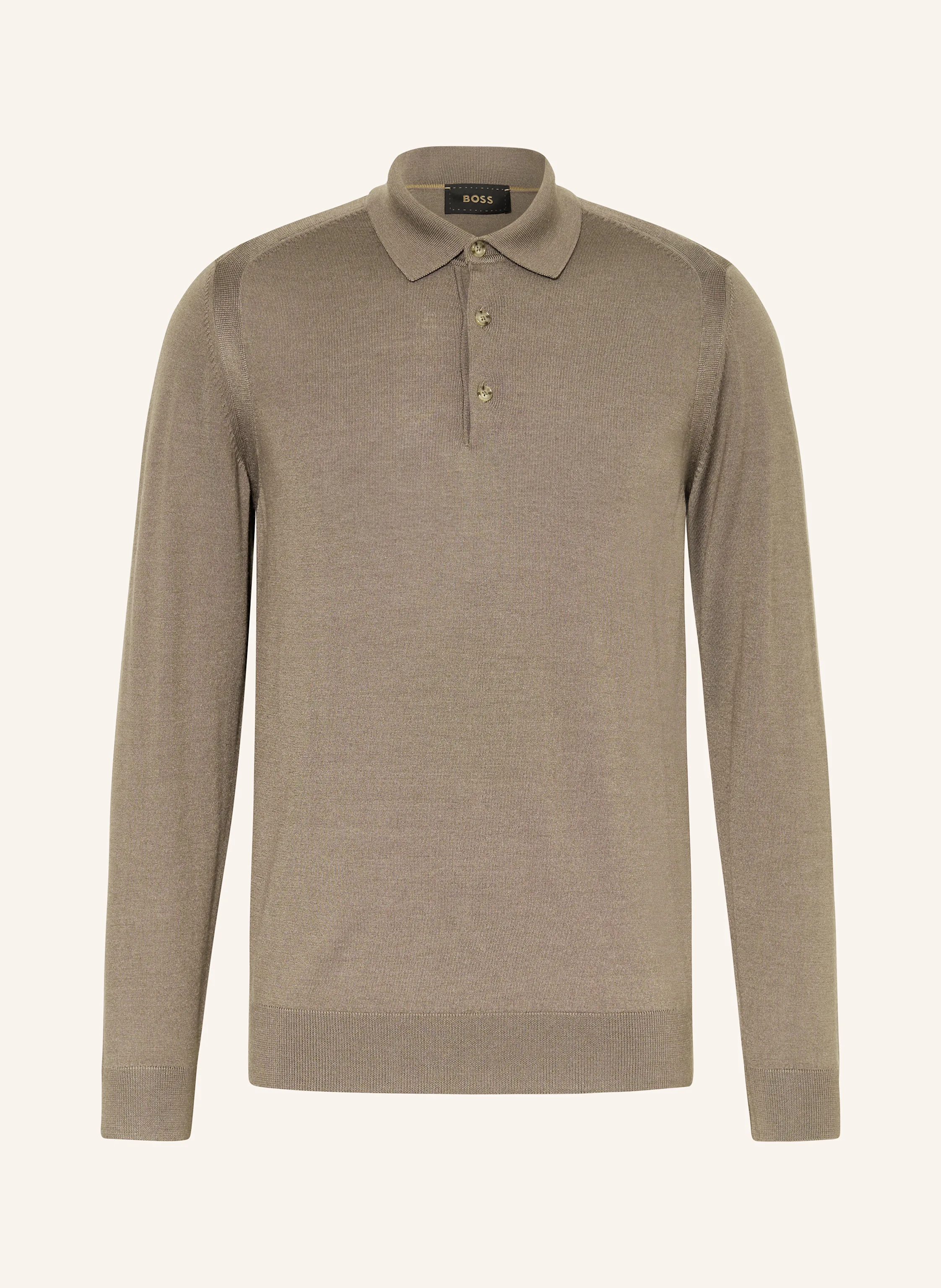BOSS Strick-Poloshirt L-OVIO mit Seide