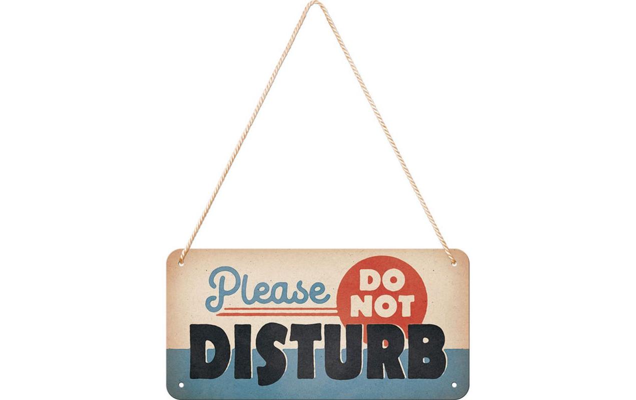 Schild Do Not Disturb 20 x 10 cm, MetallHängeschild im retro Design