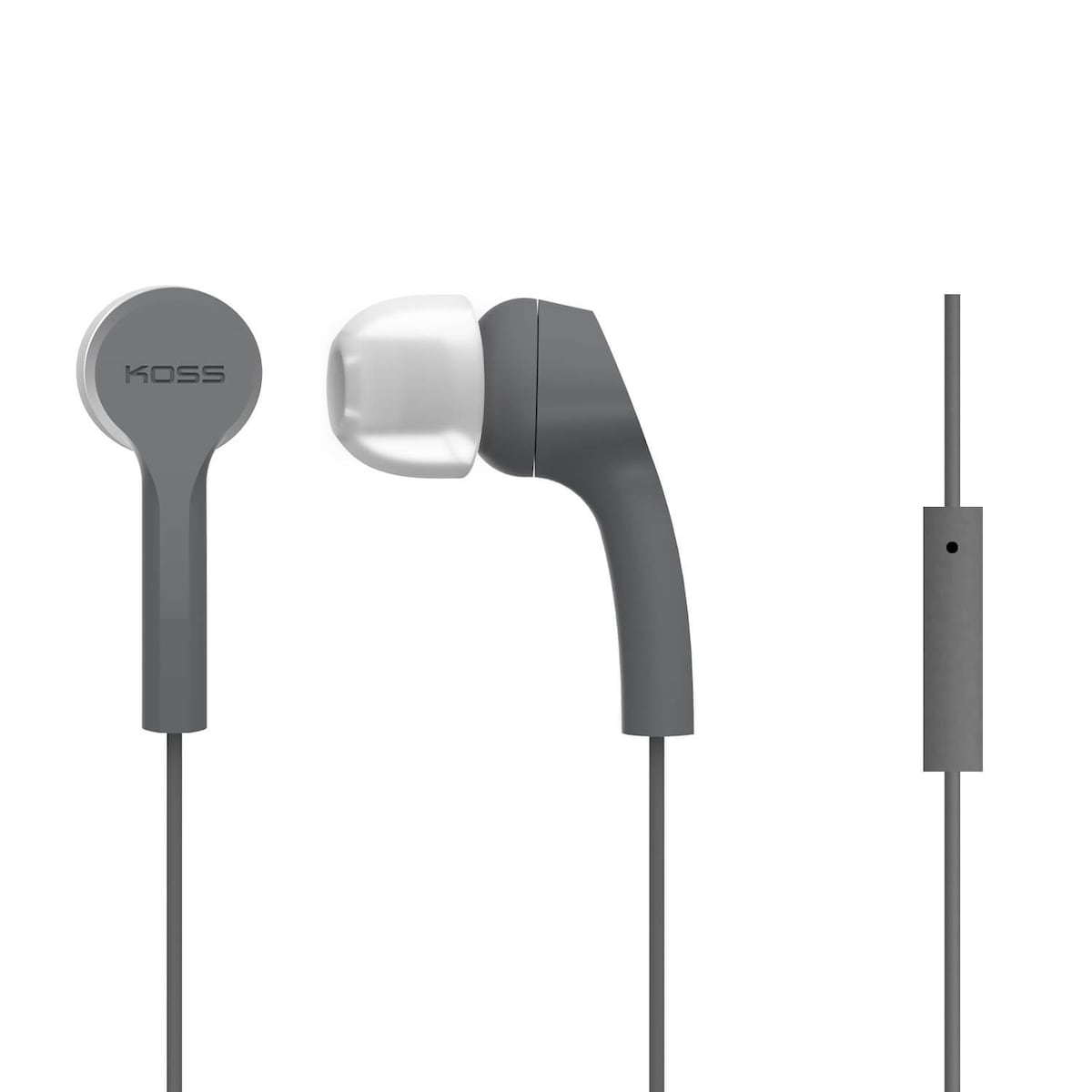 KOSS Øreplugger KEB9iGRY Grå In-Ear med one touch mic