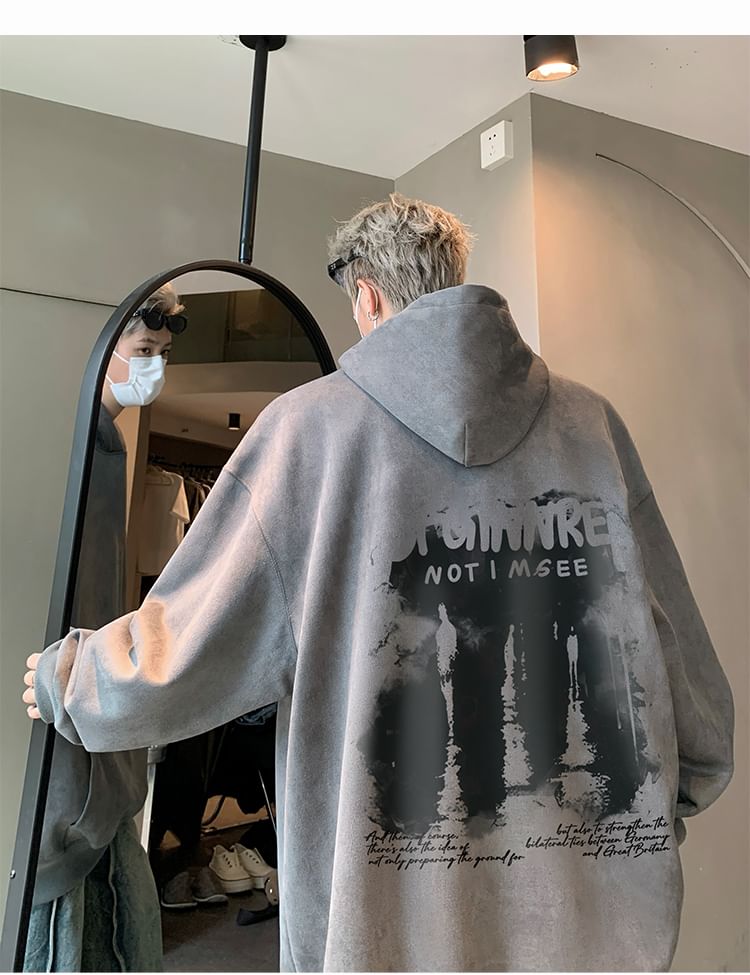 Posive - Oversized hoodie met ronde hals en verlaagde schouders