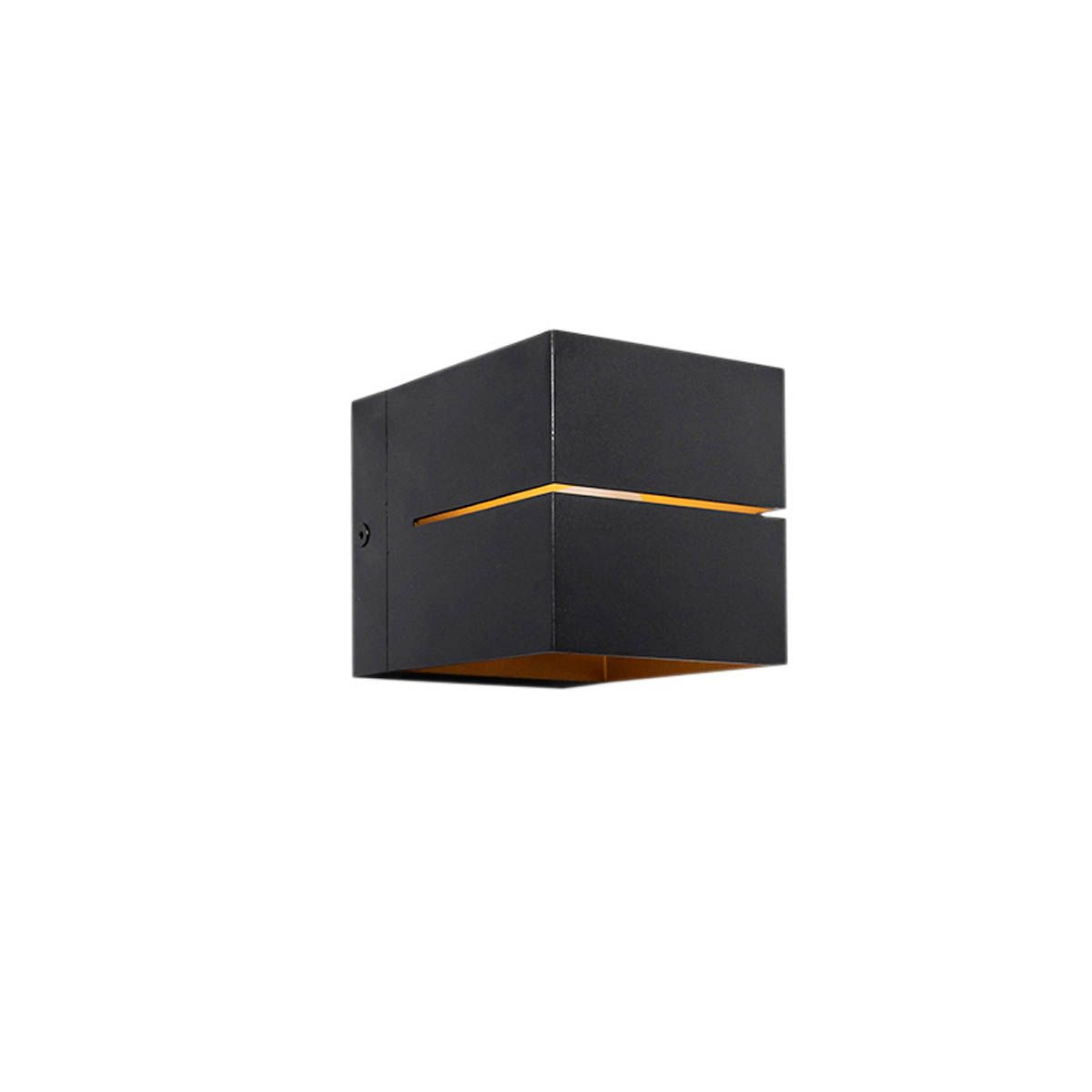Set van 4 smart wandlampen zwart met goud 9,7 cm incl. Wifi G9 - Transfer Groove