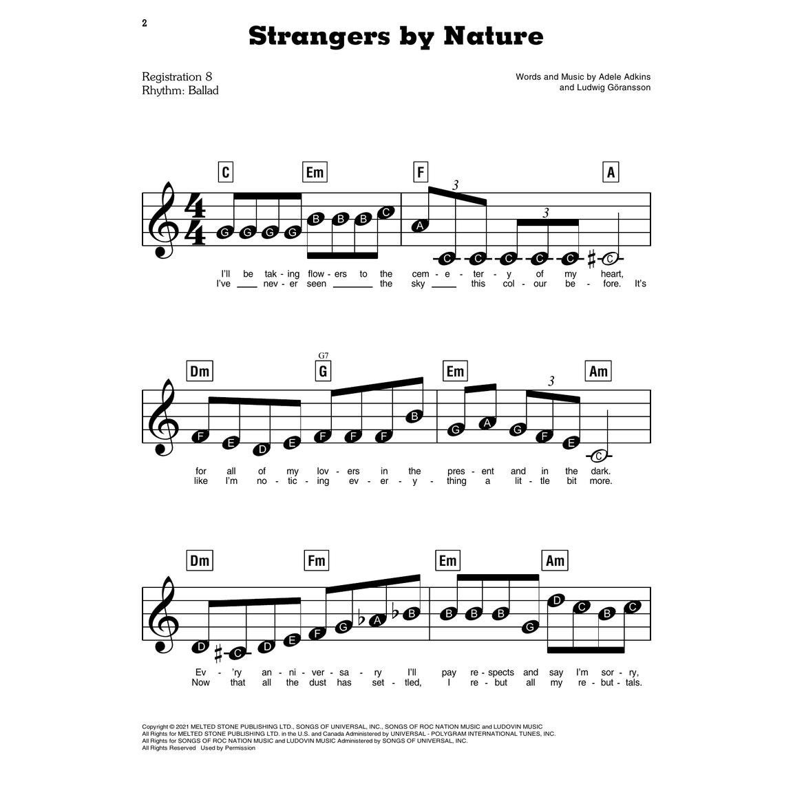 Hal Leonard Adele 30 songboek voor keyboard en orgel
