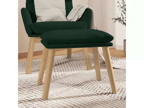 Repose-pied Vert foncé 45x29,5x35 cm Velours