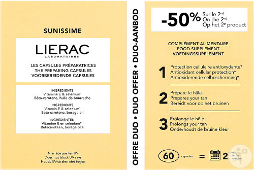 Lierac Sunissime Duo Les Capsules Préparatrices 2x30 Capsules