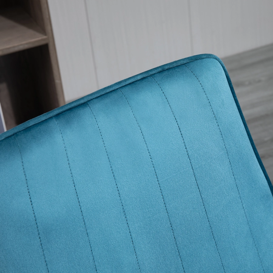 HOMCOM Drehstuhl im Retro-Stil blau