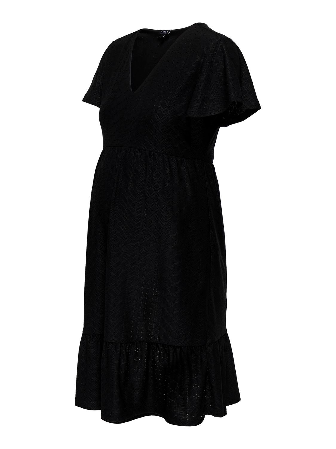 OLMSANDRA Langes Kleid Black