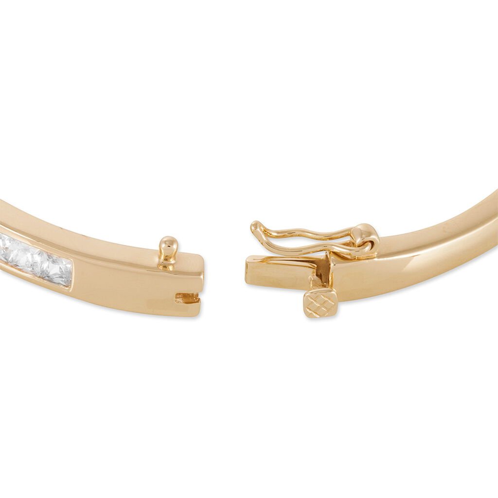 Bracelet Jonc Frieda Plaqué Or Jaune Oxyde De Zirconium