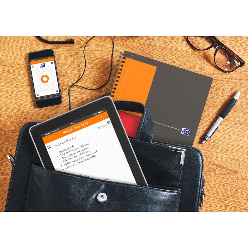 Cahier spirale Oxford International Activebook B5 17,6 x 25 cm - petits carreaux - 160 pages