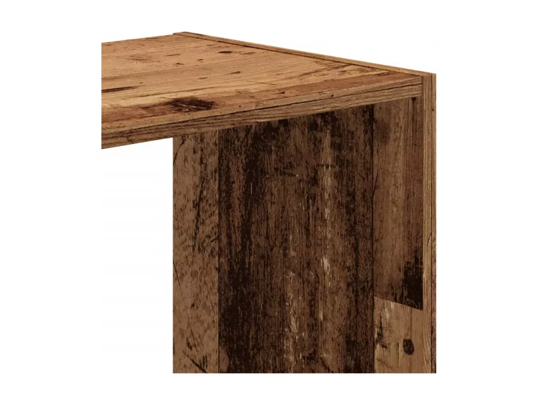 Bibliothèque vieux bois 68,5x32x68,5 cm bois d'ingénierie