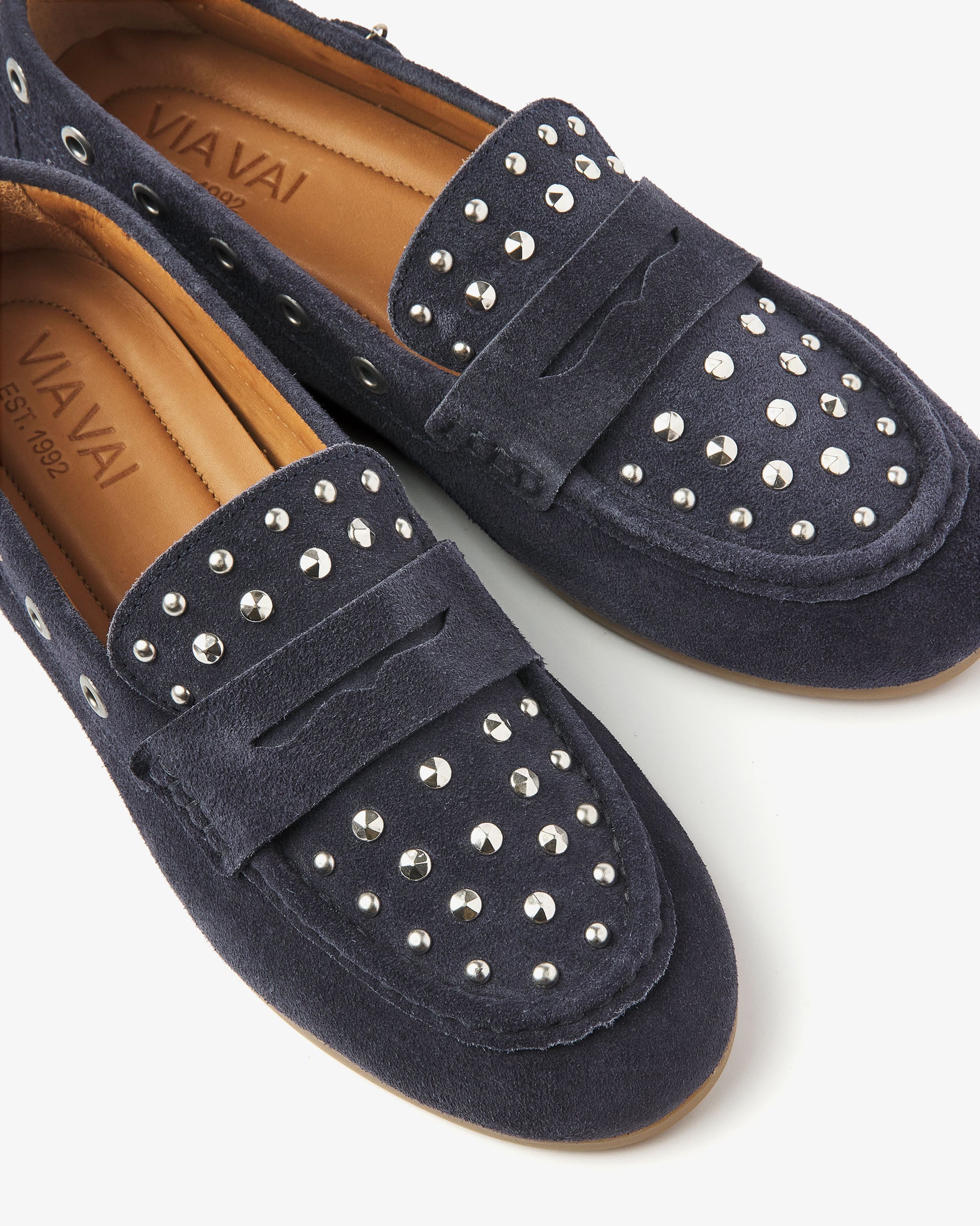 VIA VAI blauwe dames loafers June Macy