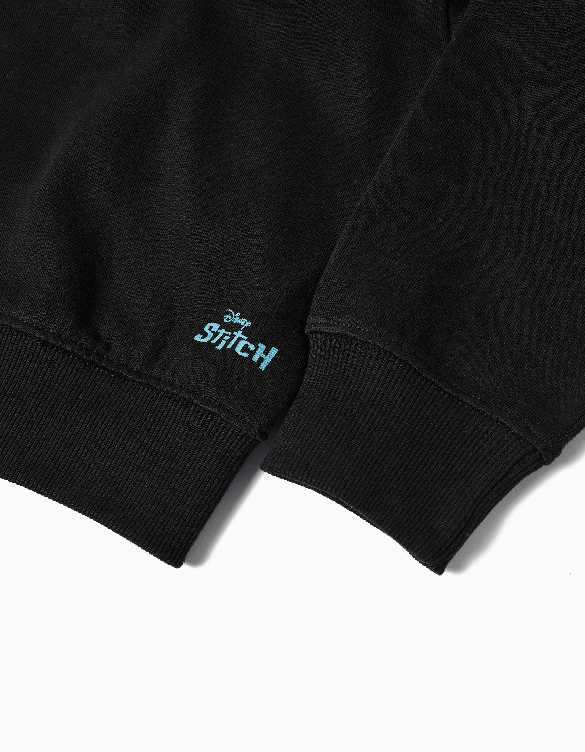 Sweatshirt de Felpa Capuz 'Stitch' ©Disney, Menina, Preto