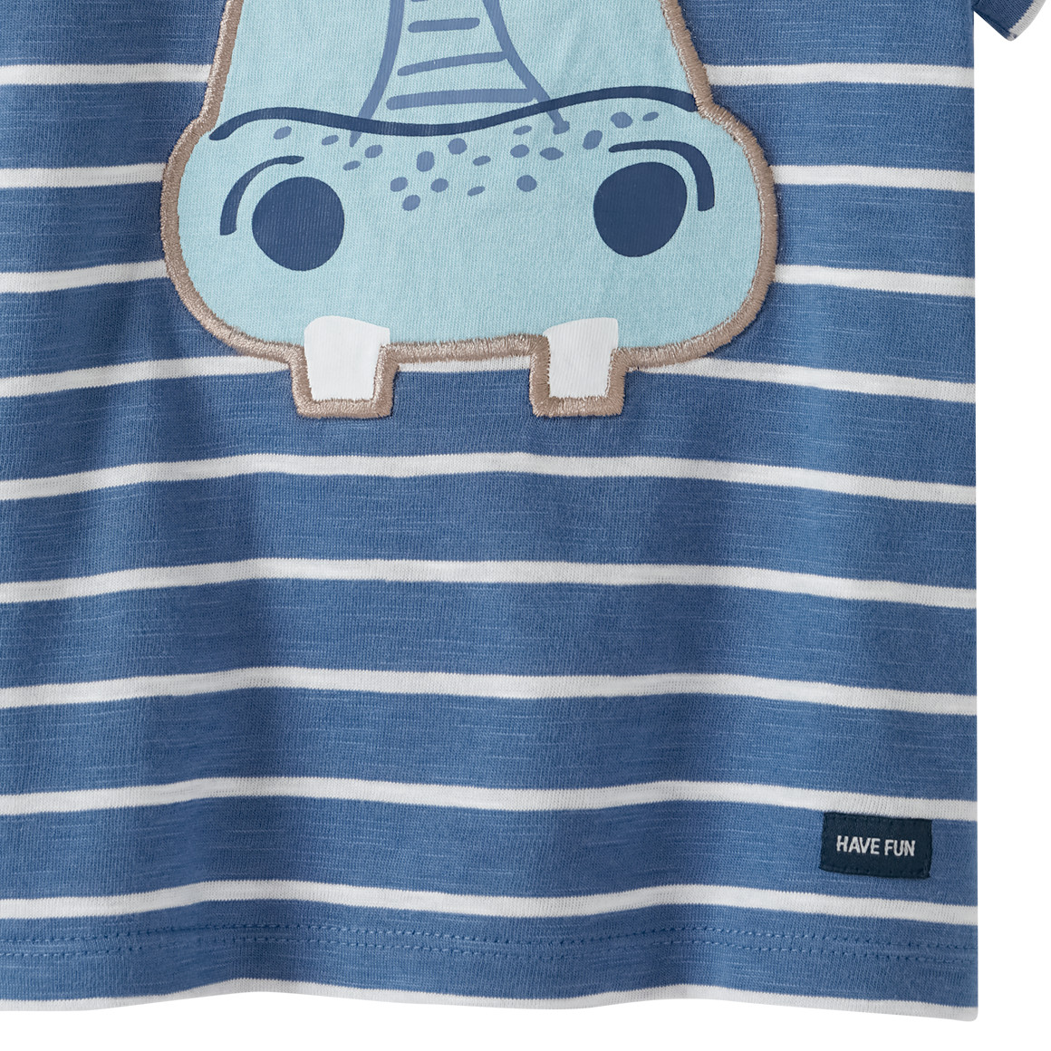 Topomini Baby T-Shirt mit Applikation blau