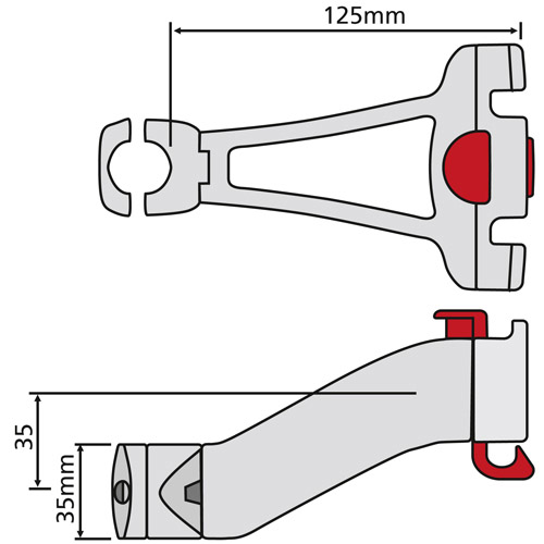 Styrstamme adapter KLICKFIXø22 til ø 26