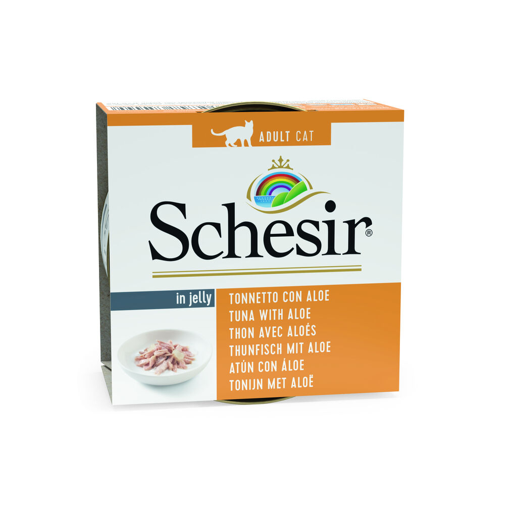 Schesir - Kattenvoer in Gelei - 85 Gram - tonijn en aloe