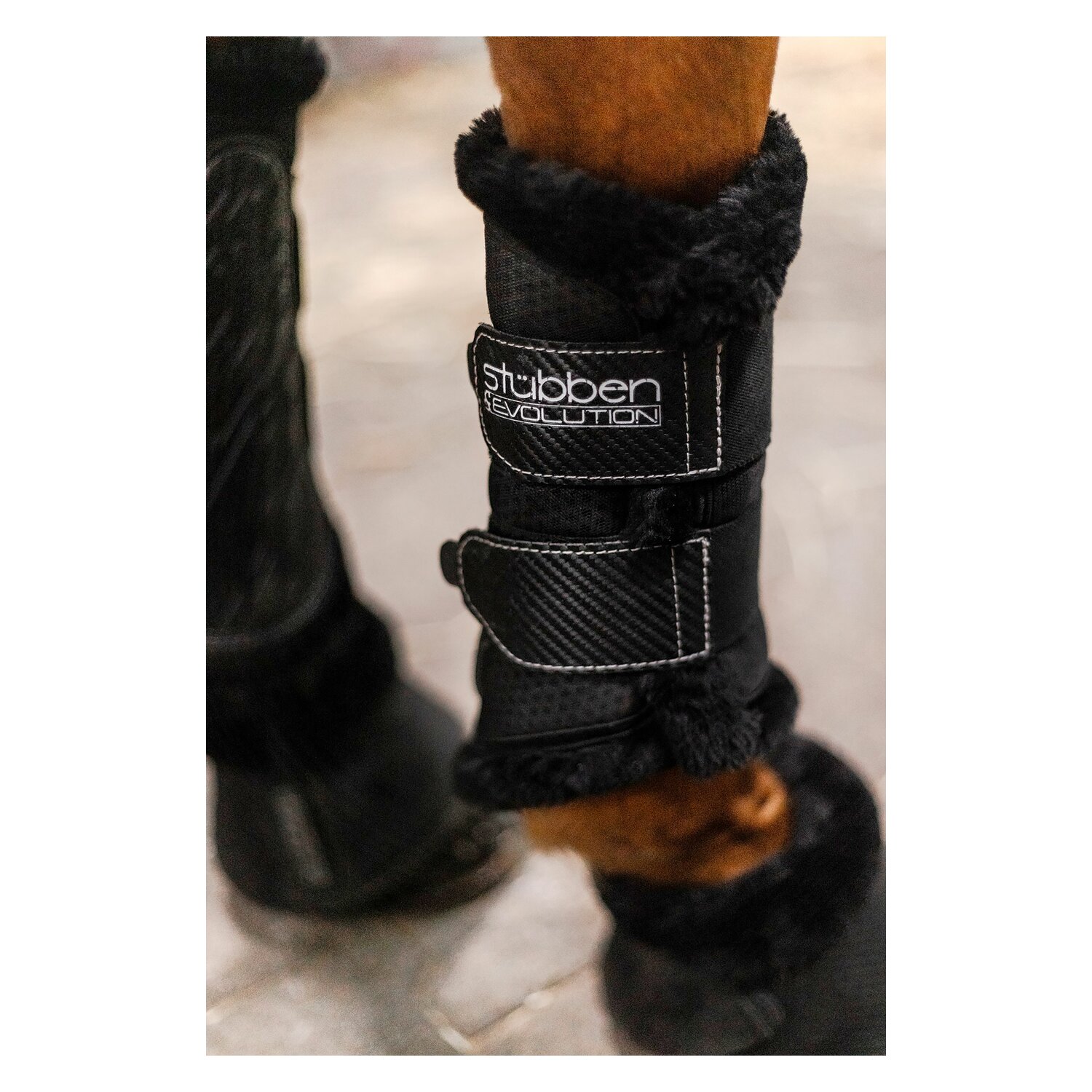 stübben Trainingsgamaschen Airflow FauxFur  - schwarz