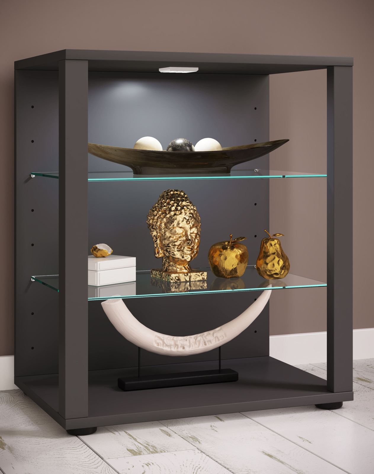 Vitrine GLASOL S - anthrazit - 52x60 cm