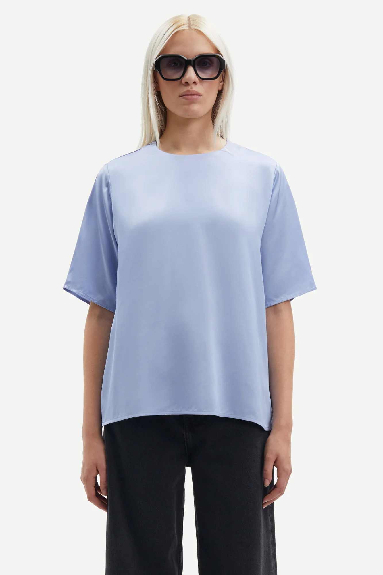 Samsøe Samsøe  Denise bluse - Blue Heron