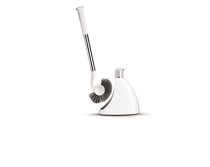 Pot à balai WC demi-lune blanc Simplehuman