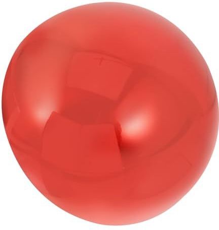 Gazing Ball, roestvrijstalen bal, rode halve bol, tuindecoratie, buitendecoratie, reflecterende holle gepolijste, decoratief ornament for gazon en huis