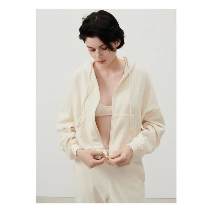 American Vintage Sweat Zippé Bobypark Coton Bio | Ecru