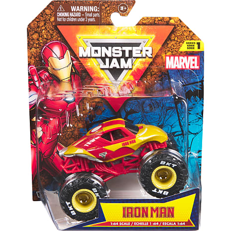 Monster Jam 1:64 marvel single packs - assorteret