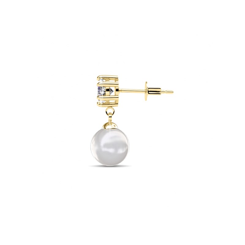 Boucles d'oreilles Pauline - Doré et Cristal