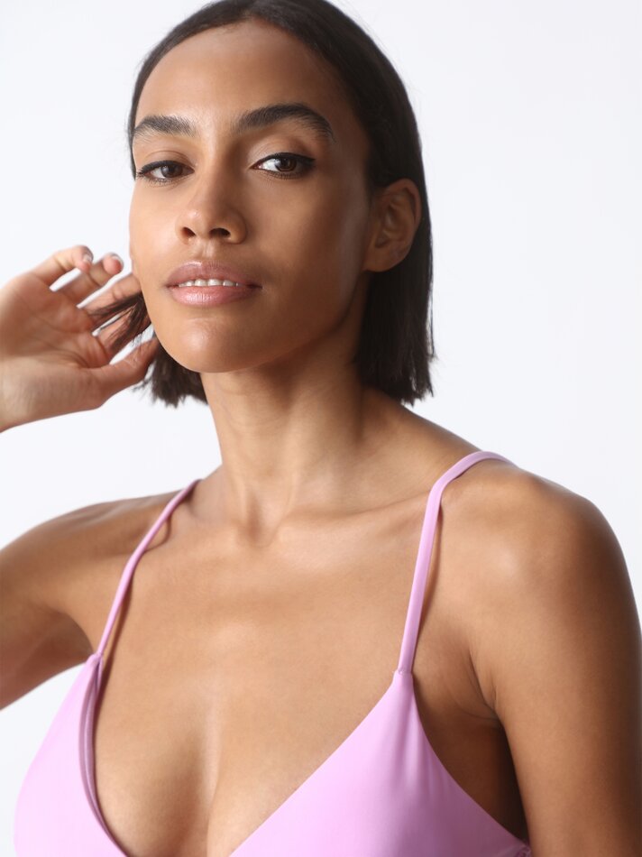 Top de biquíni triangular - Malva