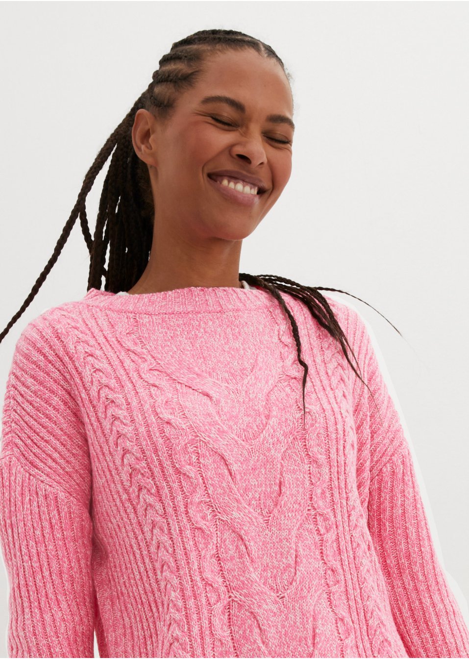 Pull à motif torsadé