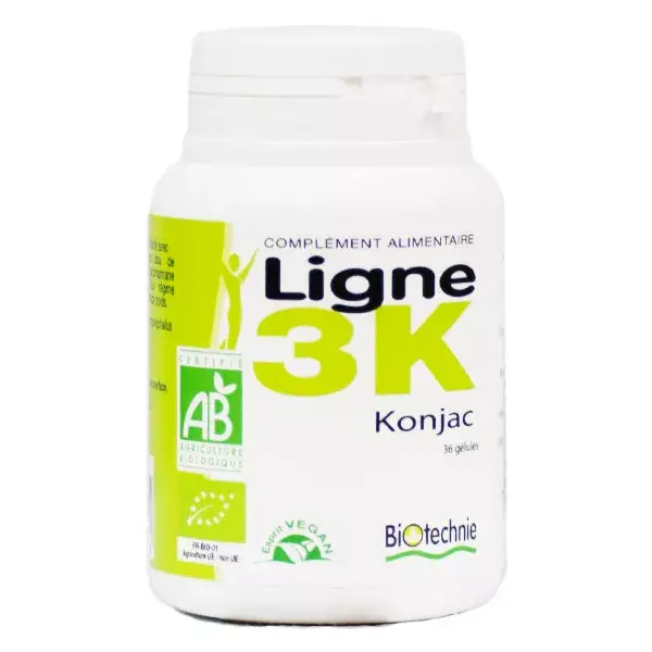 Biotechnie Ligne 3K Konjac Orgânico 36 cápsulas