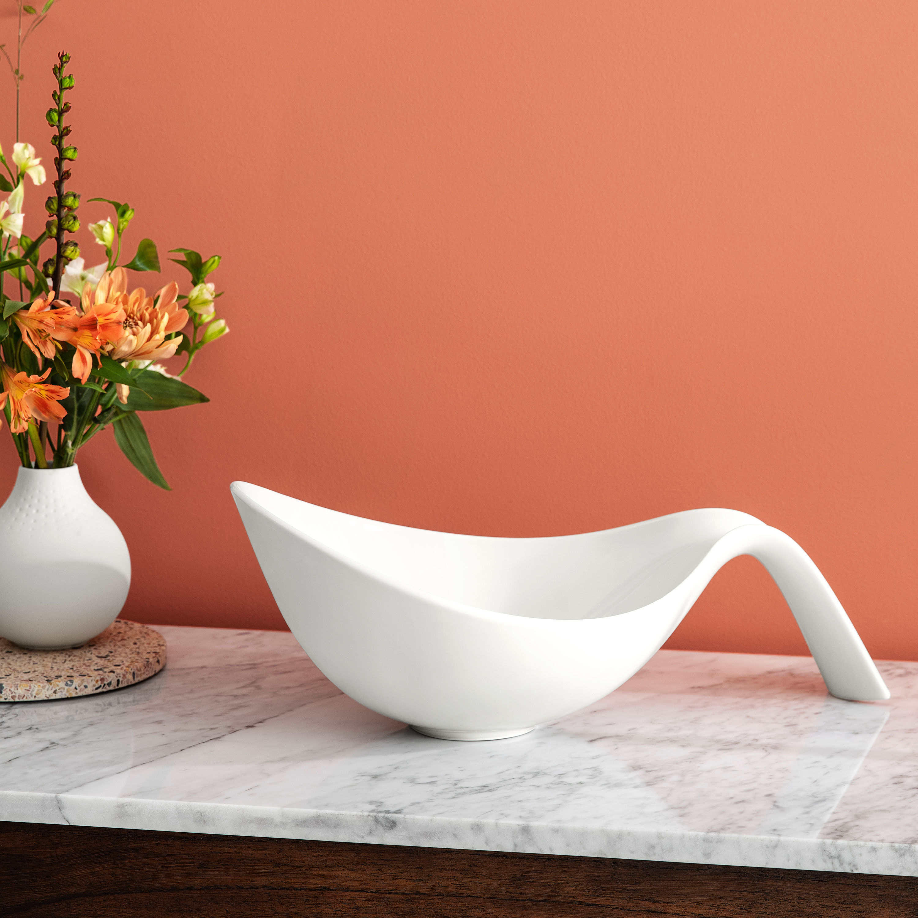 Flow Tureen White, 47.4 oz, Premium Porcelain