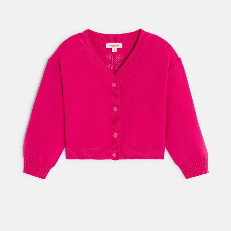 Cardigan bébé fille rose en tricot Catimini Rose