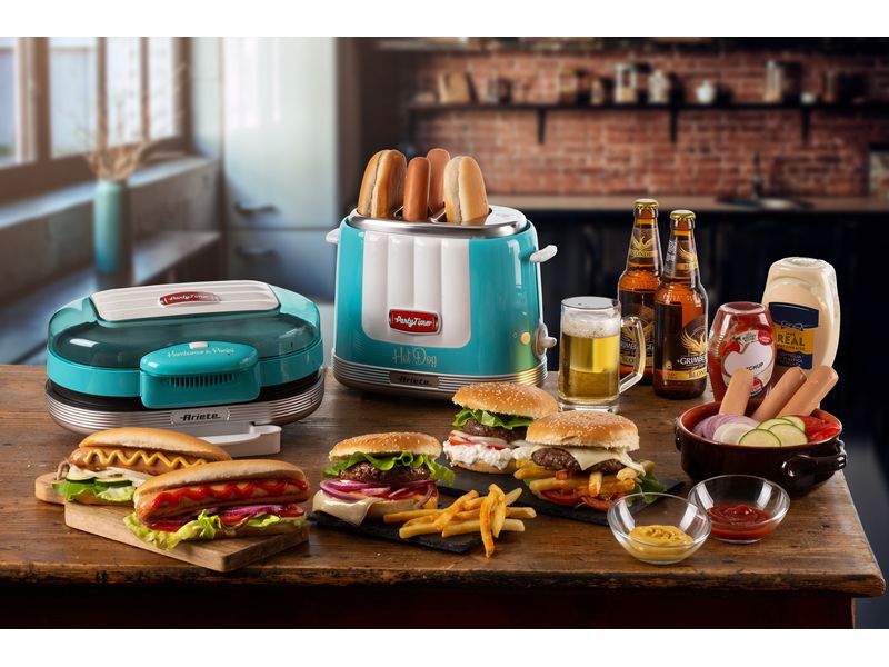 Ariete Hot Dog Maschine Party Time ARI-206-BL Blau Hot Dog-Gerät