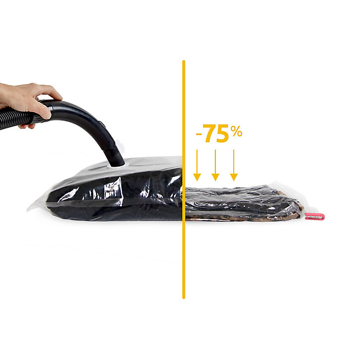 Lot de 2 sacs de rangement sous vide Compactor Compresspack L. 60 x l. 40 cm