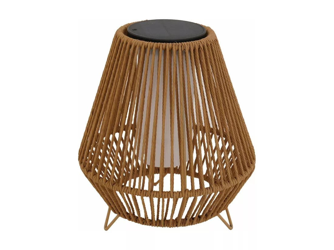 Lanterne solaire SALOMEA SMALL Beige Rotin 27x27x H40cm