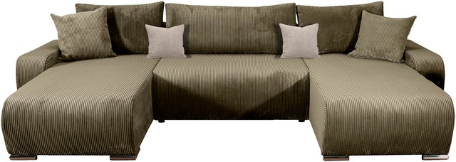 COLLECTION AB Wohnlandschaft »Paola U-Form, Breite 314 cm« inkl. Schlaffunktion, Stauraum, Zierkissen und Bonnellfederkern