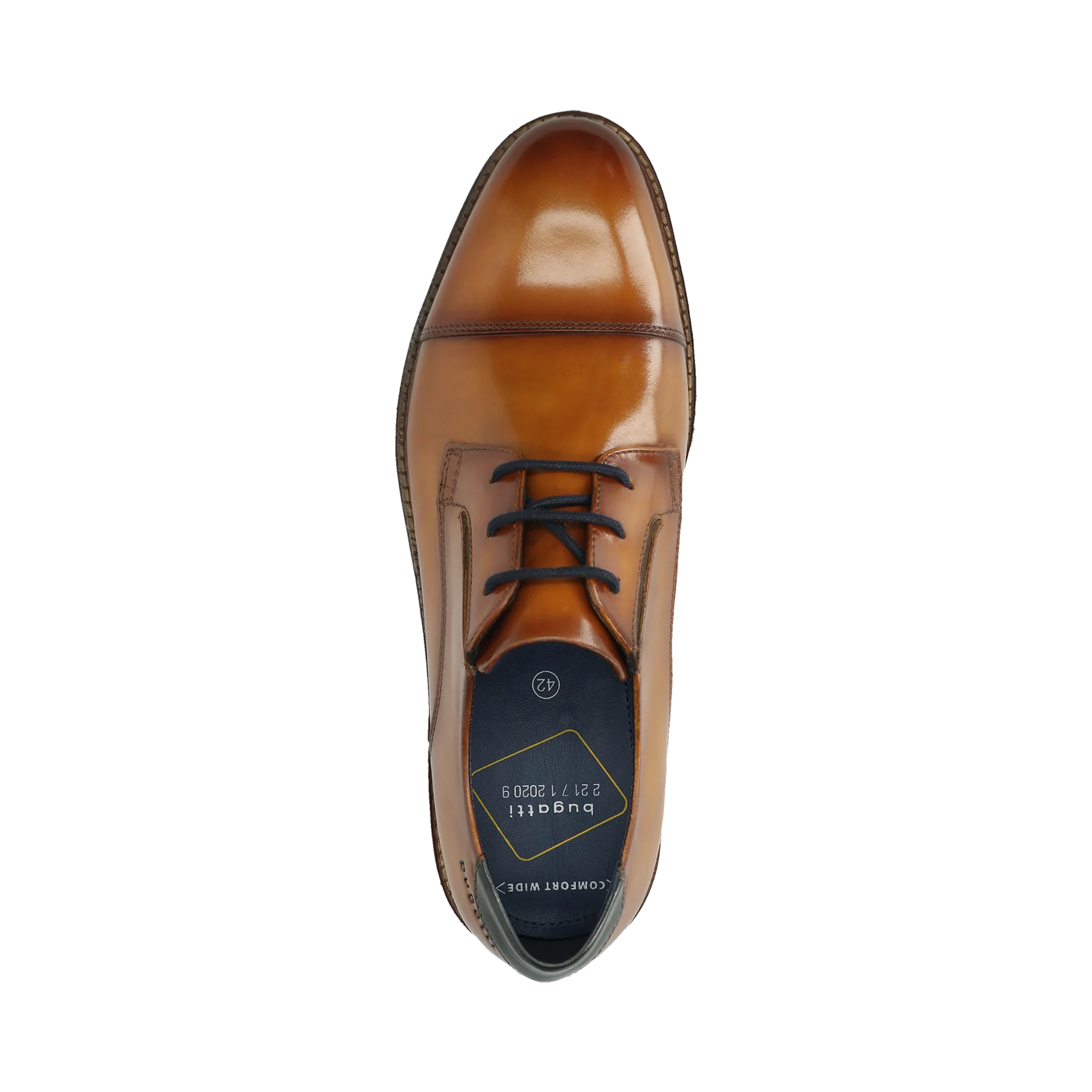 Leder Business Schnürer cognac