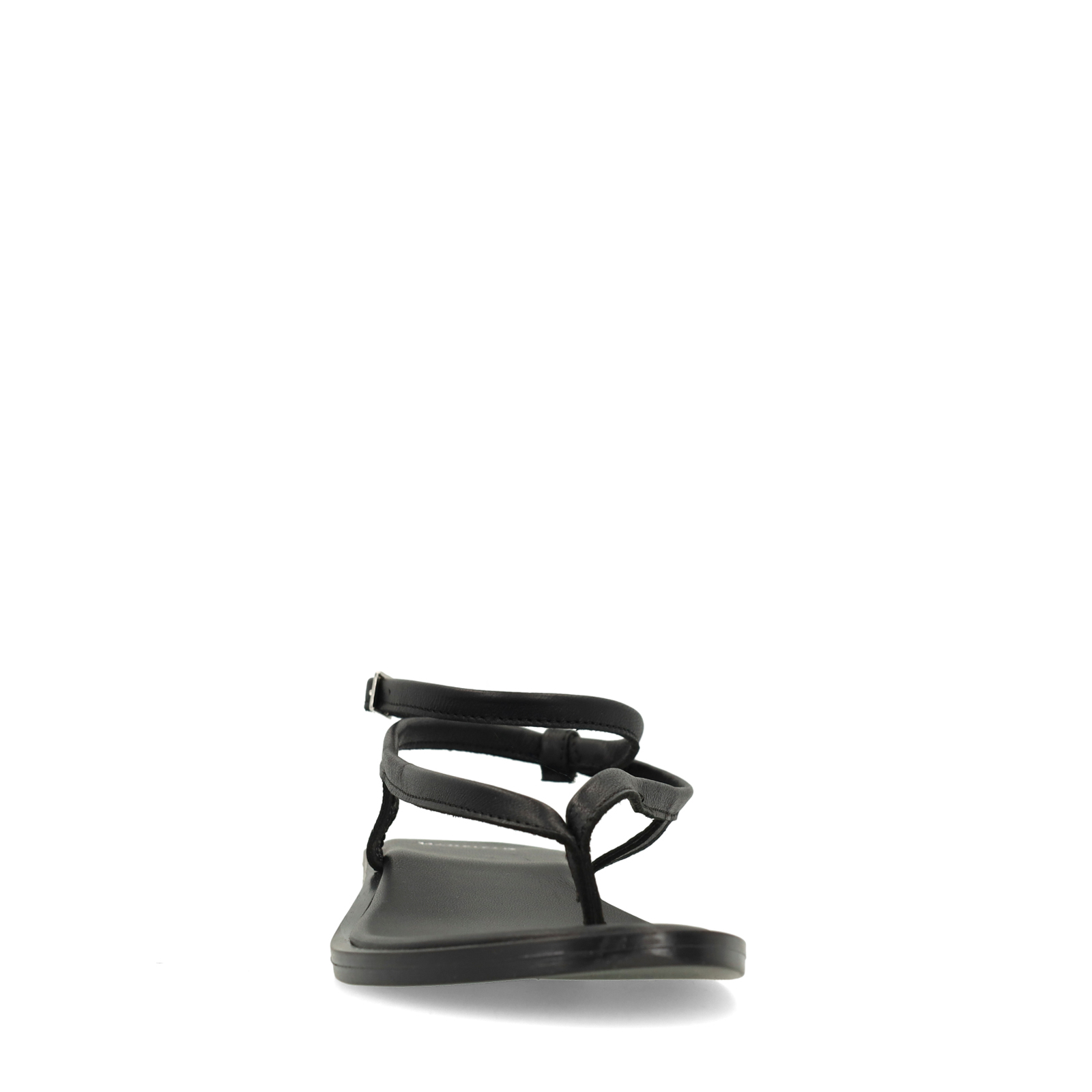 Manfield X Jolielot - Zwarte leren sandalen
