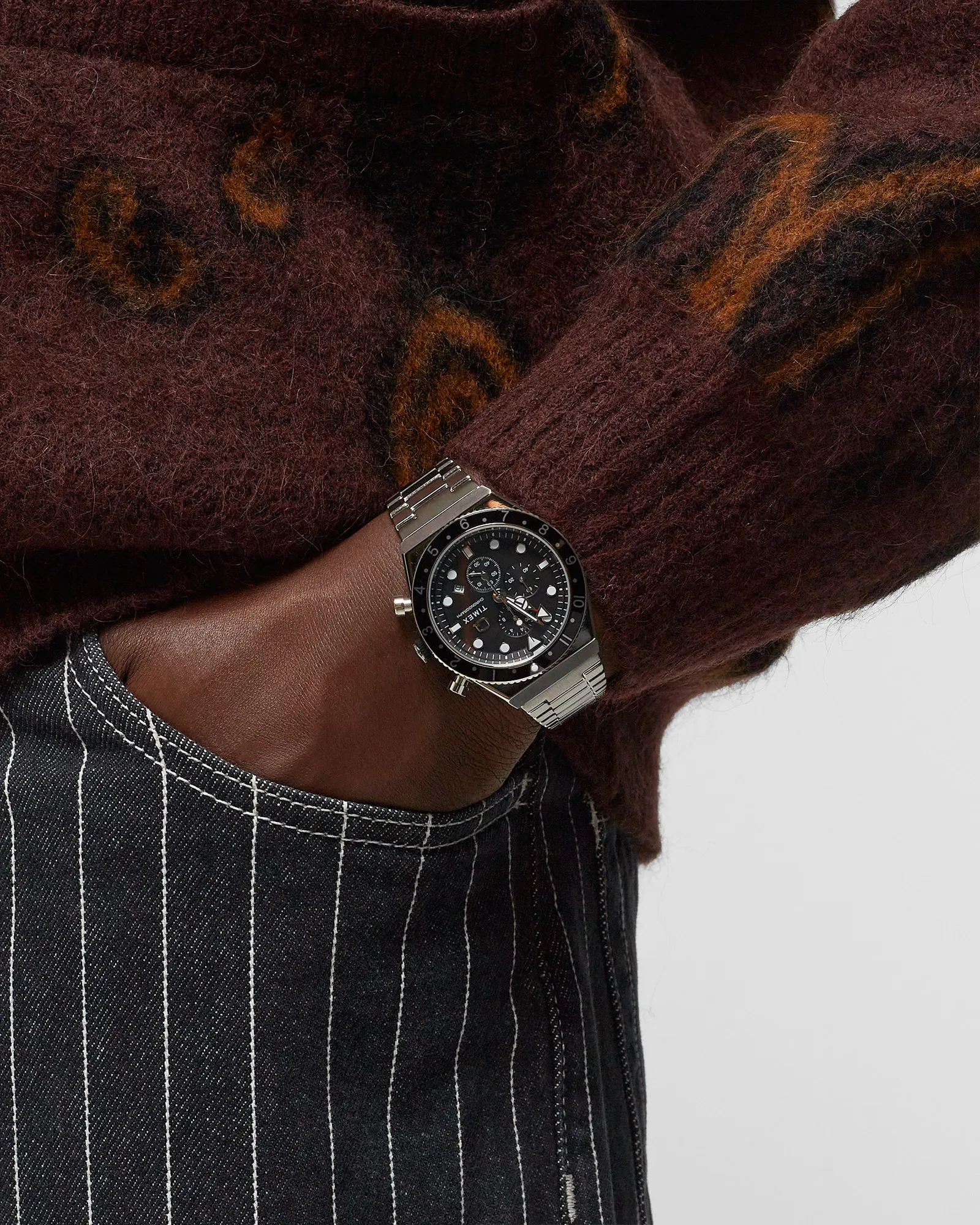 Timex Q Timex 3 Time Zone Chronograph