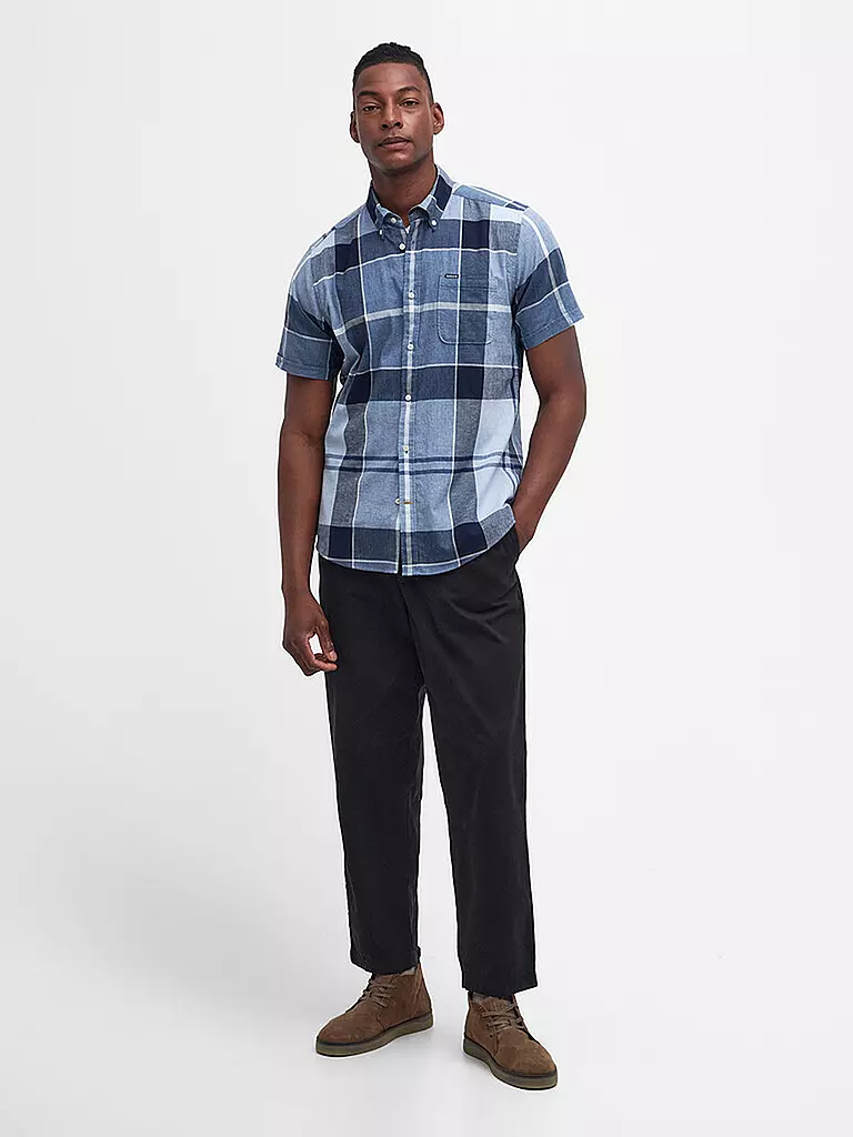 BARBOUR Hemd Tailored Fit DOUGHILL blau