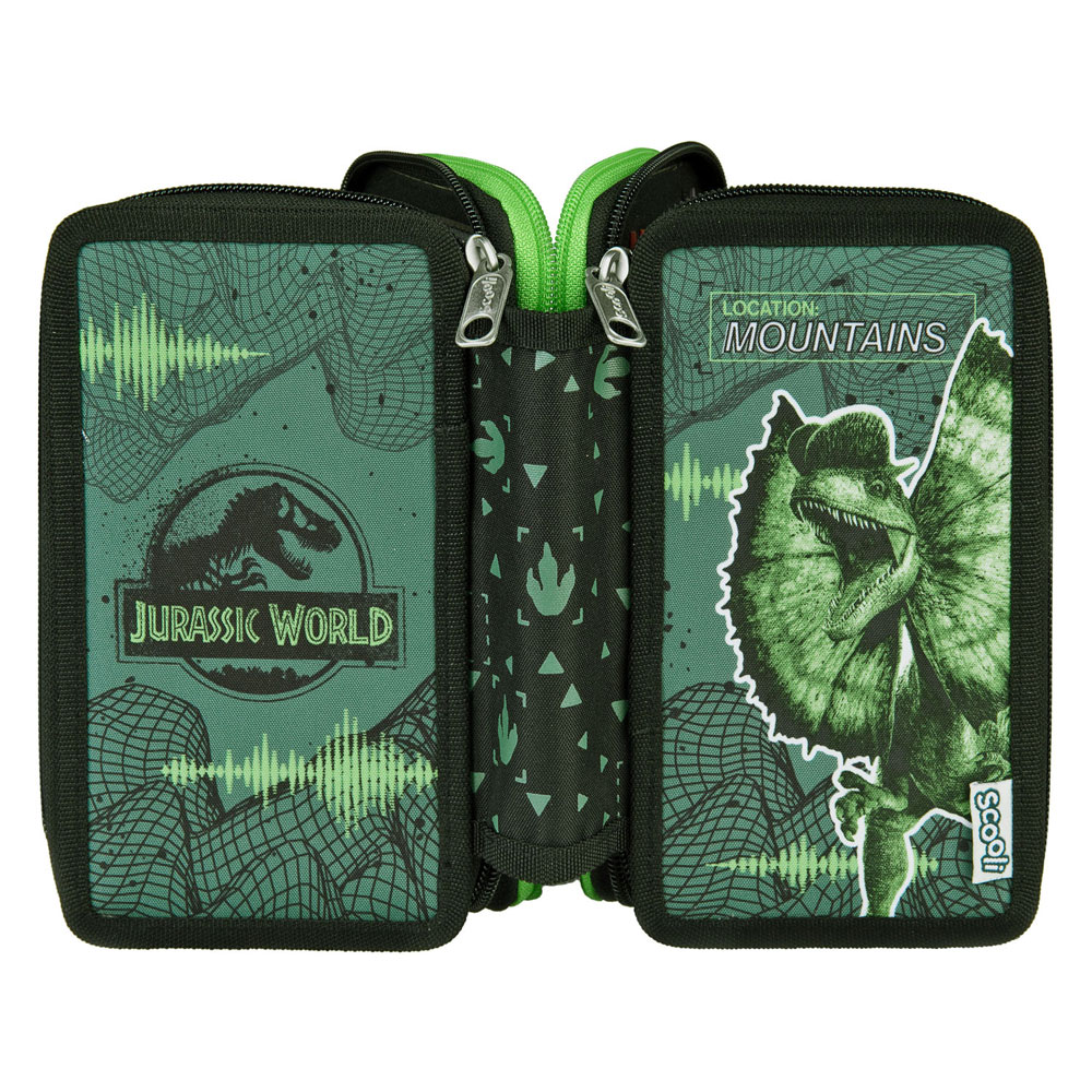 3-Vaks Gevulde Etui Jurrasic World