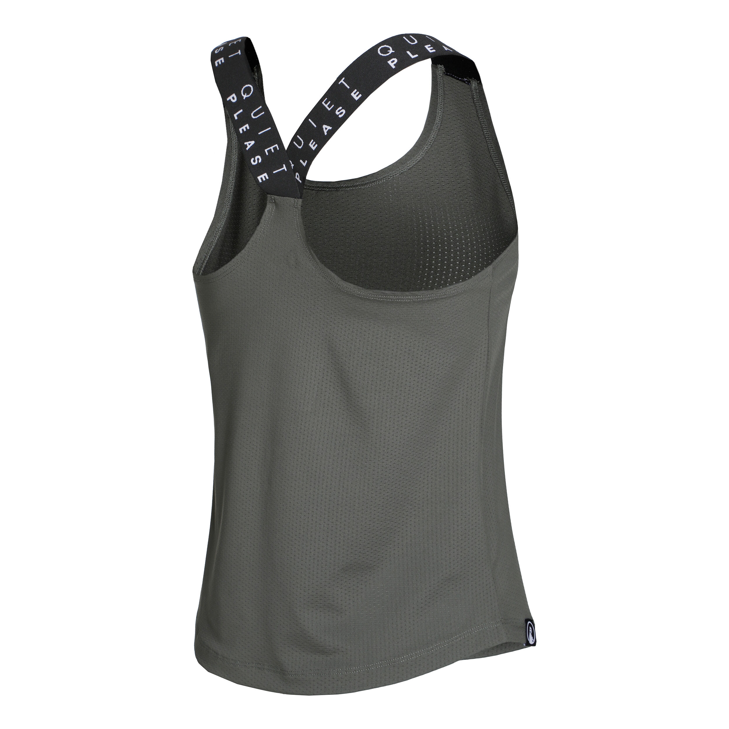 Quiet Please Serve & Volley Débardeur Tank Top Femmes - Kaki, Noir