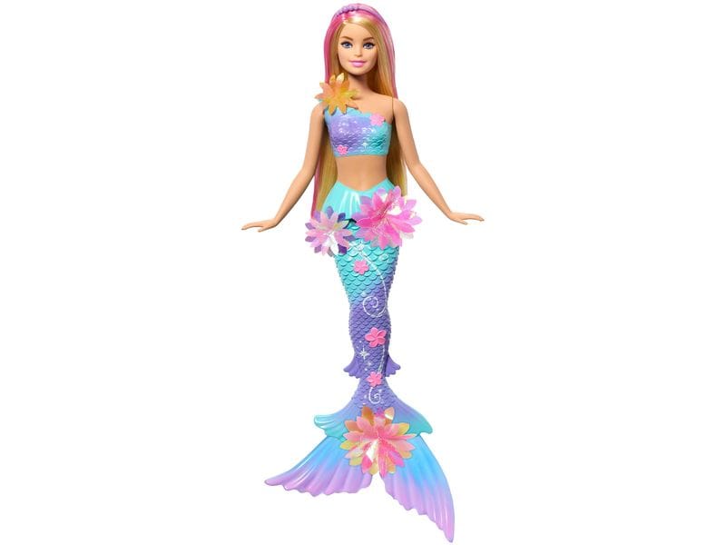 Barbie Puppe Garden Theme Feature Mermaid Dreamtopia Meerjungfrauen-Spielzeugpuppe mit magischer Überraschungsblüte und perlenbesetztem Haarreif