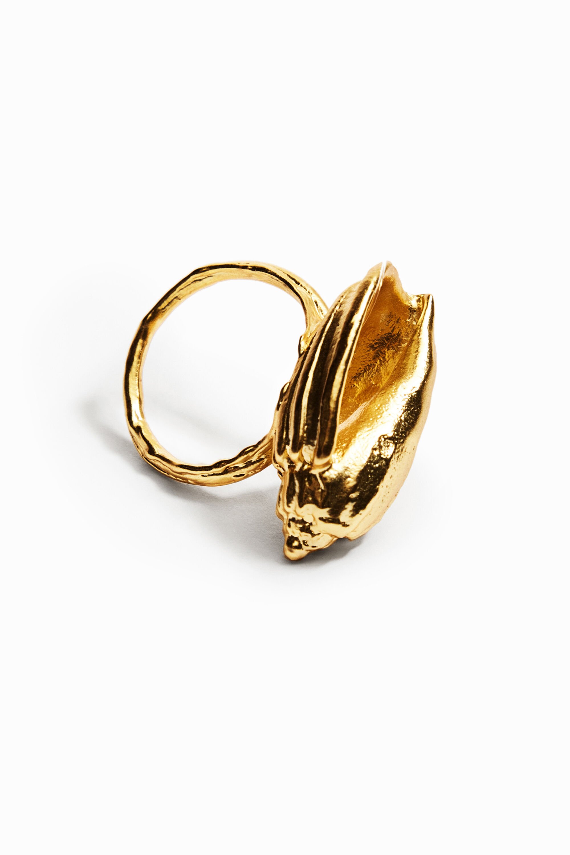 Bague coquillage plaquée or Zalio