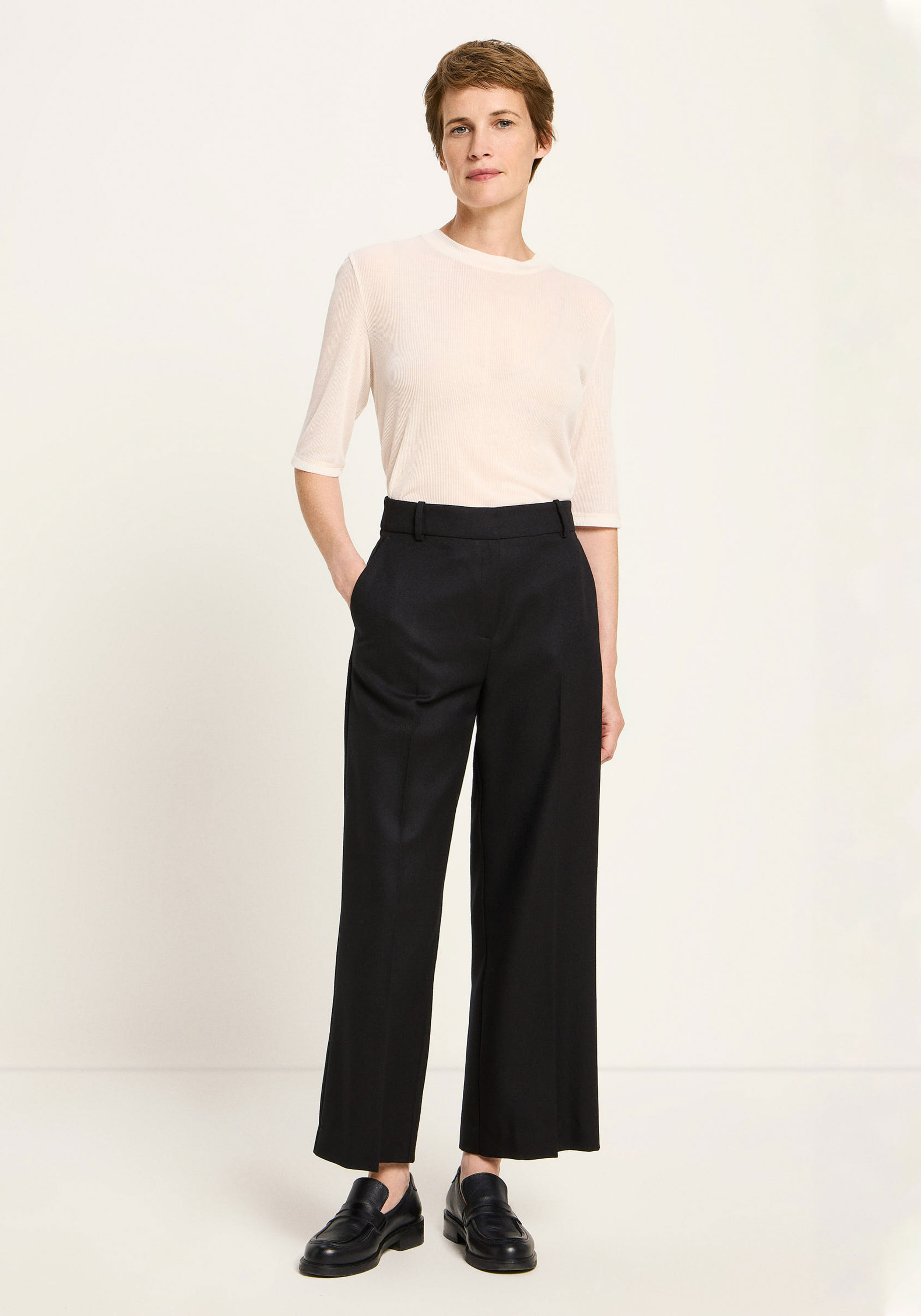 Lanius Verkürzte Hose Black
