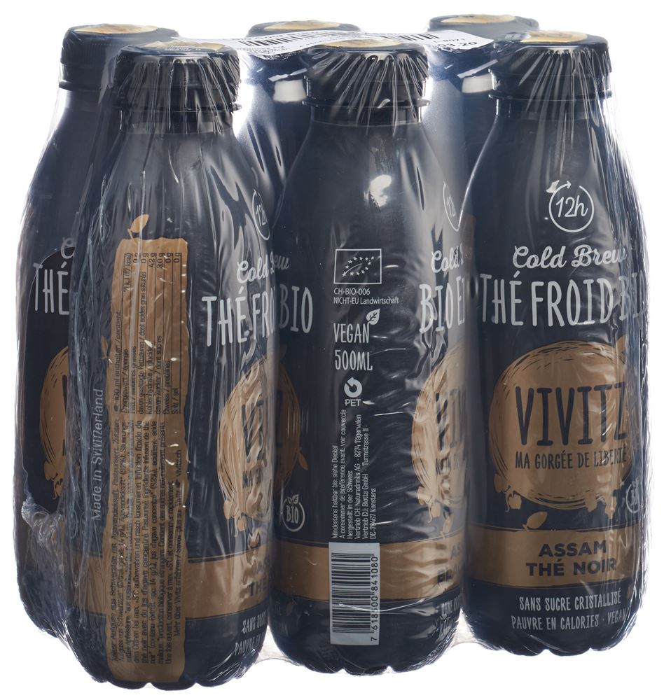 VIVITZ Bio Eistee Cold Brewed Black Tea Assam Fl 0.5 lt