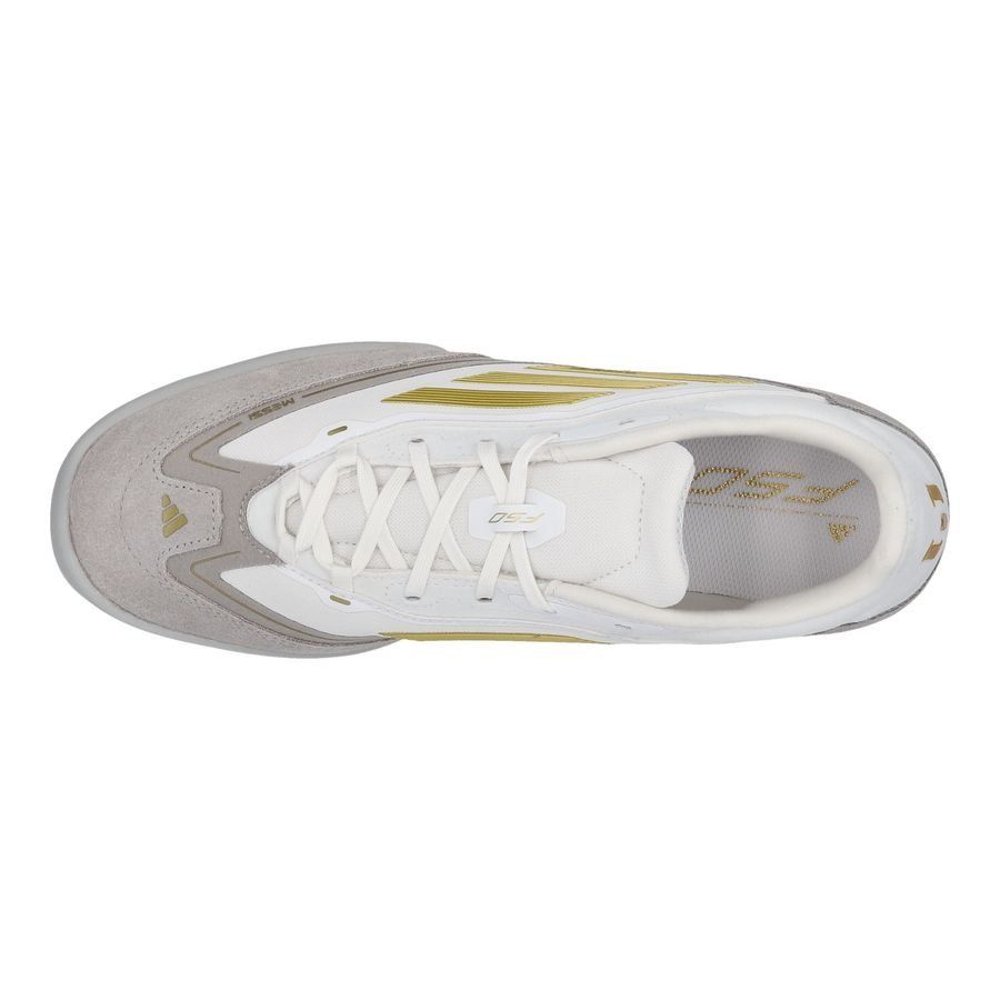 adidas F50 Messi Freestyle IN Triunfo Dorado - Blanc/Doré/Gris