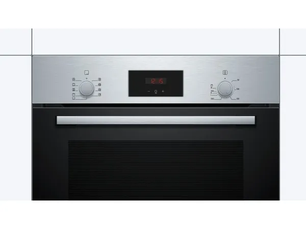 Bosch Serie | 2 HBF114BS1 - Ovn - til indbygning - niche - bredde: 56 cm - dybde: 55 cm - højde: 57.5 cm - med selv-rengøring - Klasse A - rustfrit stål