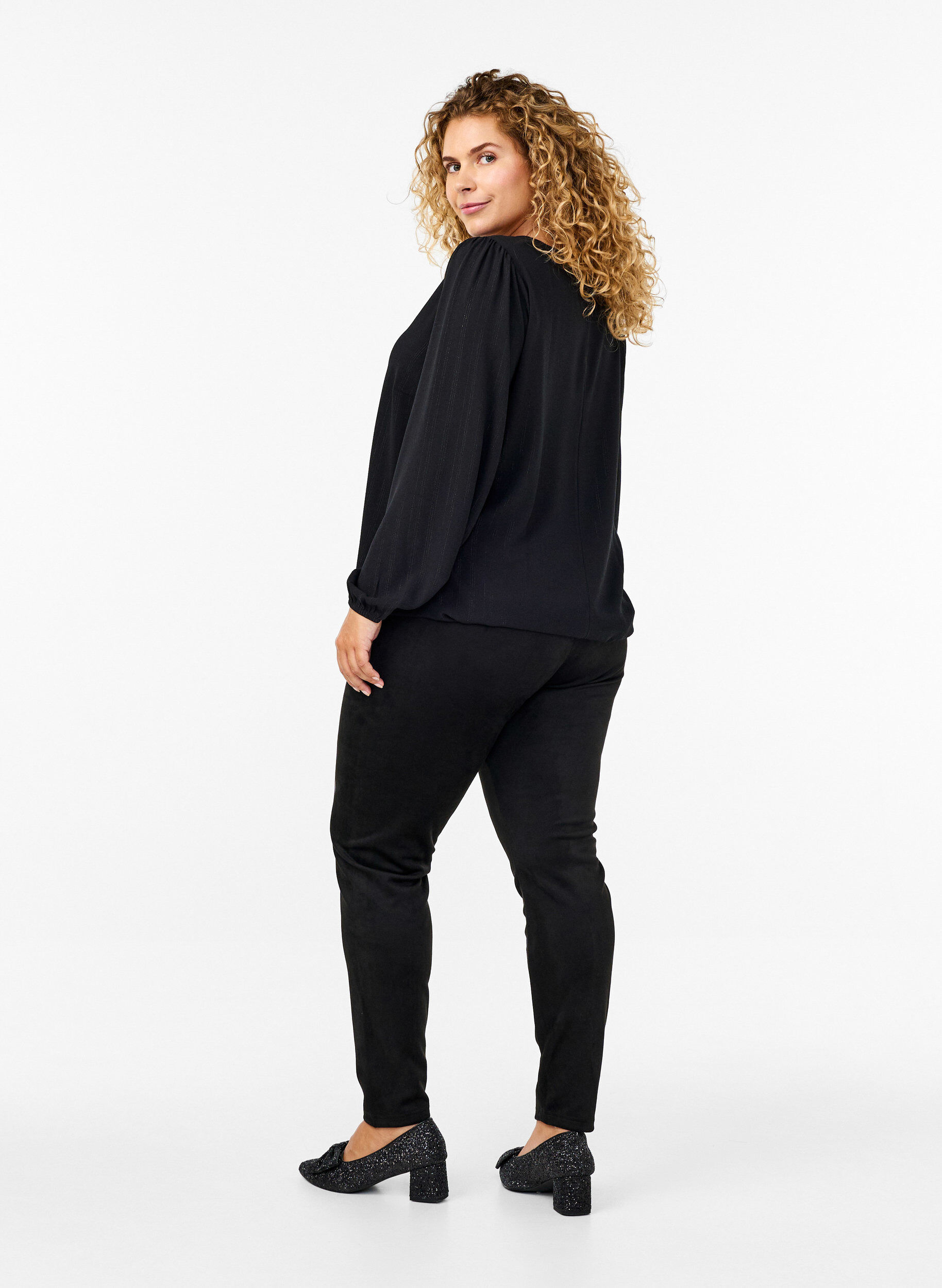 Leggings i imiteret ruskind